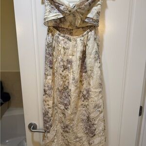 Floral Strapless Dress